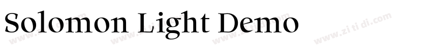 Solomon Light Demo字体转换 Solomon Light Demo字体转换